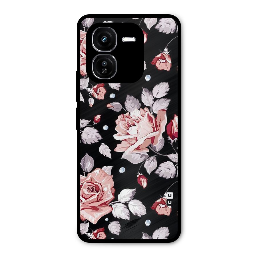Artsy Floral Metal Back Case for iQOO Z9x