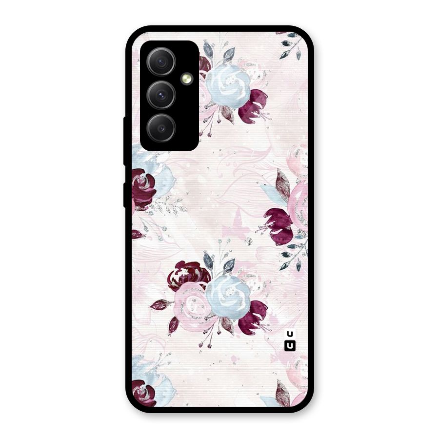 Artsy Florasy Glass Back Case for Galaxy A34