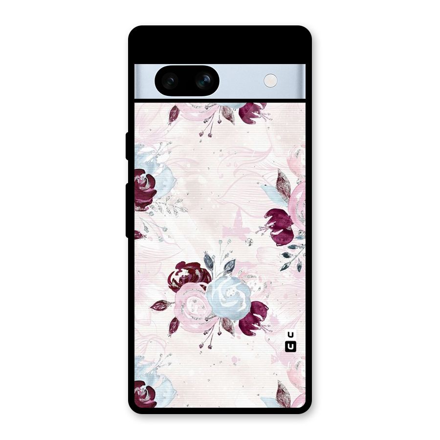 Artsy Florasy Glass Back Case for Google Pixel 7a