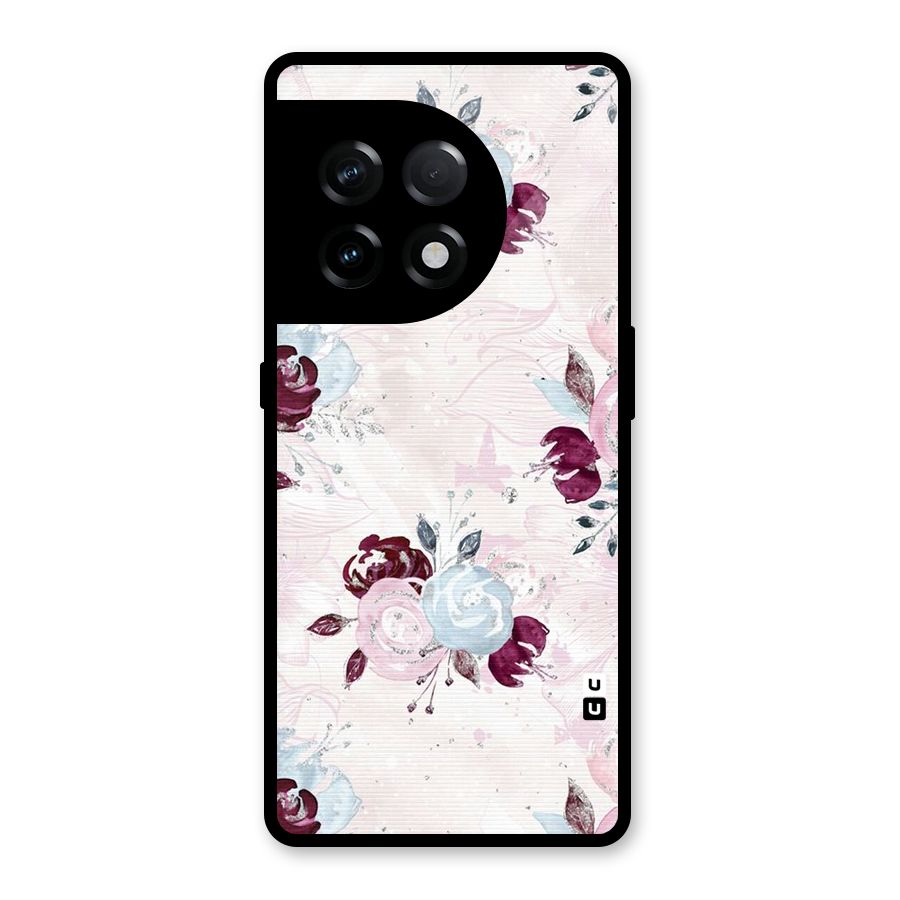 Artsy Florasy Glass Back Case for OnePlus 11R