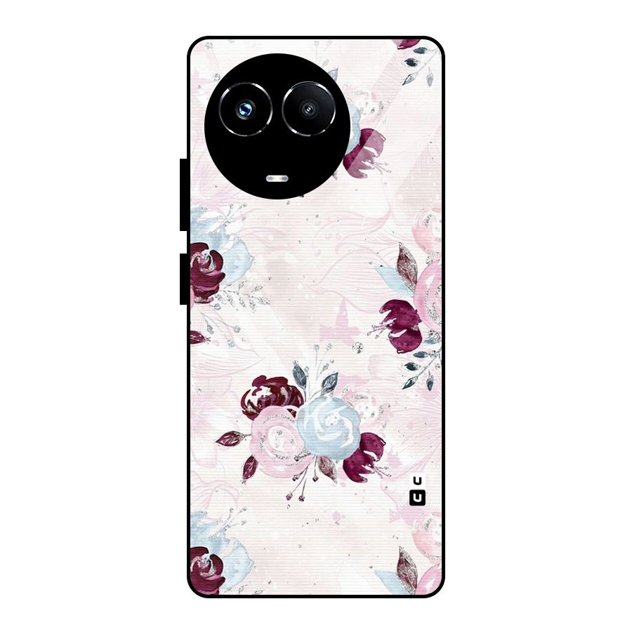 Artsy Florasy Glass Back Case for Realme 11X