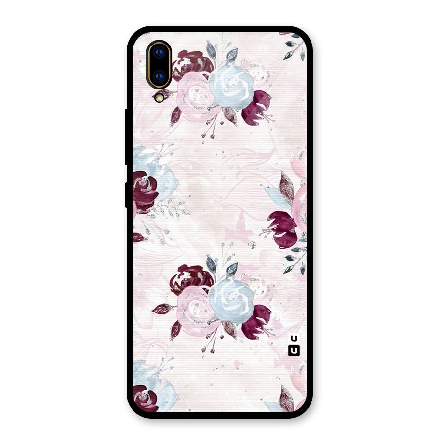 Artsy Florasy Glass Back Case for Vivo V11 Pro