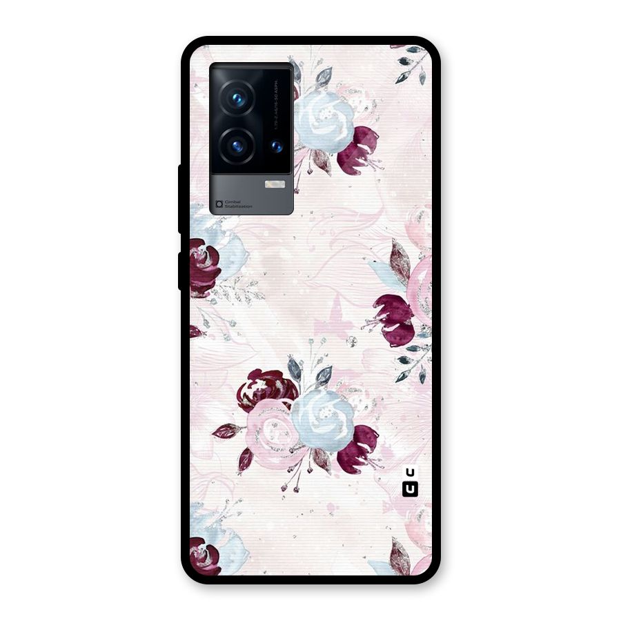 Artsy Florasy Glass Back Case for iQOO 9 5G