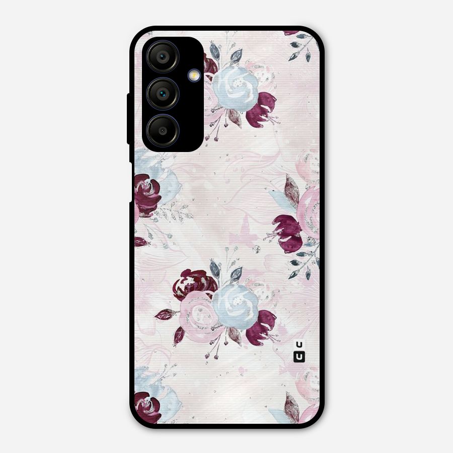 Artsy Florasy Metal Back Case for Galaxy A15 5G