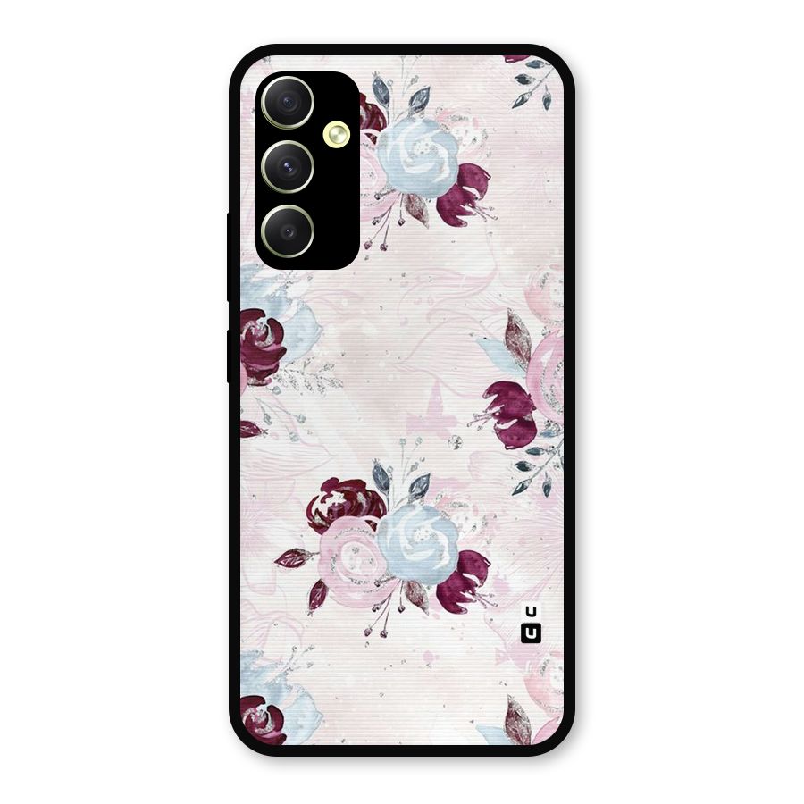 Artsy Florasy Metal Back Case for Galaxy A34