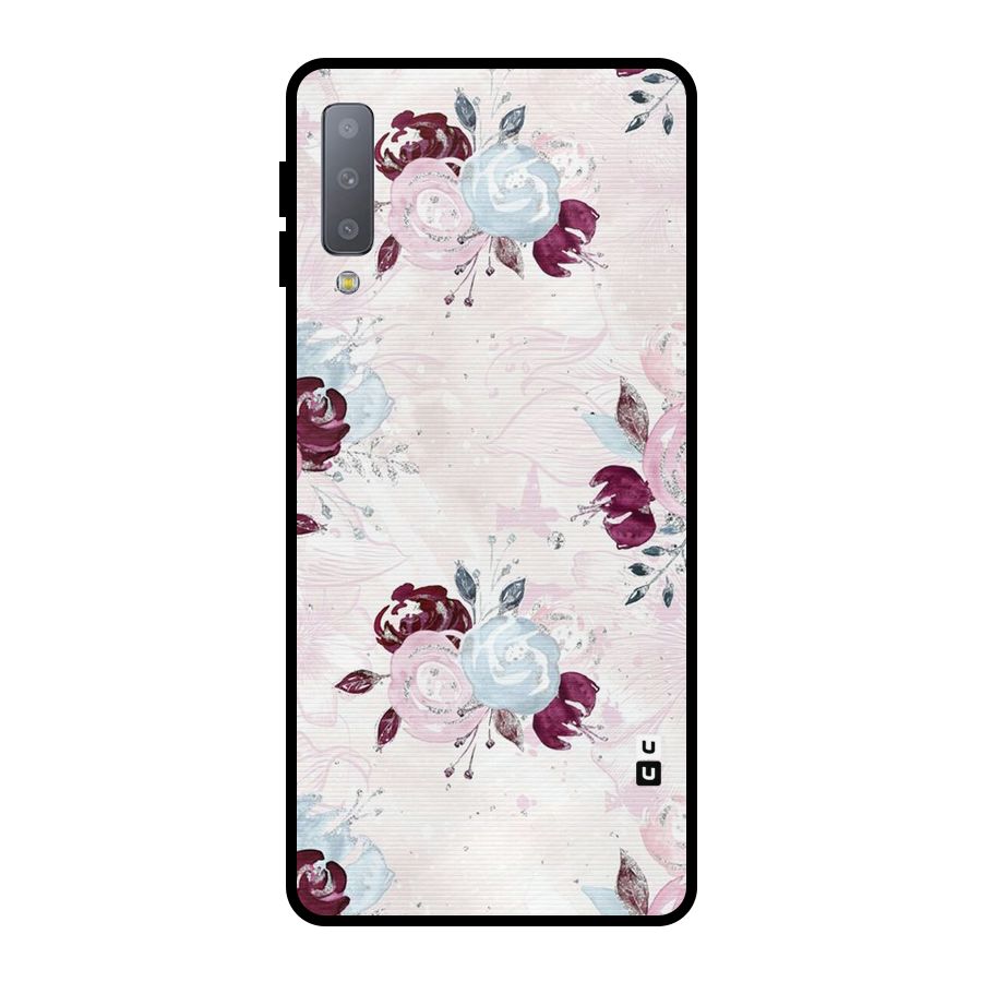 Artsy Florasy Metal Back Case for Galaxy A7 (2018)