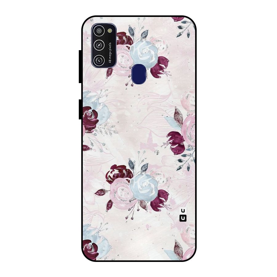 Artsy Florasy Metal Back Case for Galaxy M21