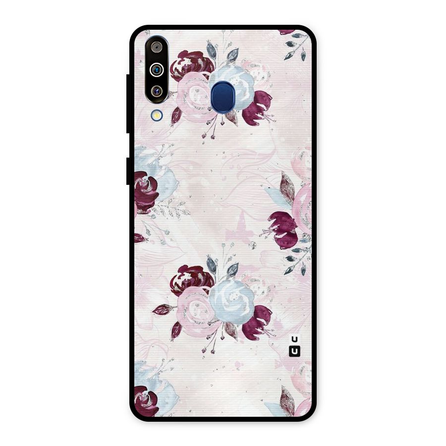 Artsy Florasy Metal Back Case for Galaxy M30