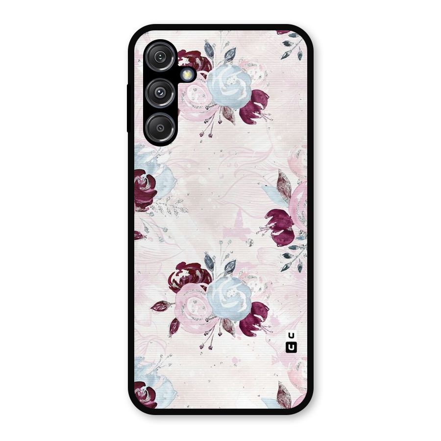 Artsy Florasy Metal Back Case for Galaxy M34 5G