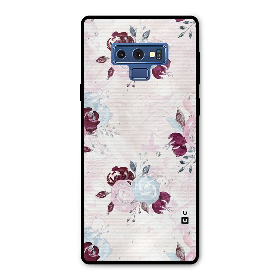 Artsy Florasy Metal Back Case for Galaxy Note 9