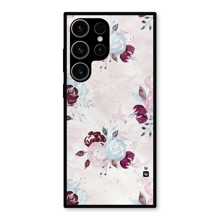 Artsy Florasy Metal Back Case for Galaxy S23 Ultra