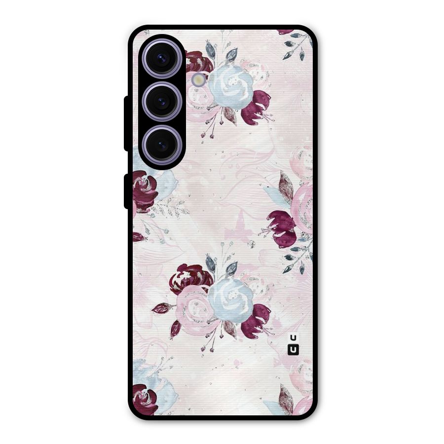 Artsy Florasy Metal Back Case for Galaxy S24