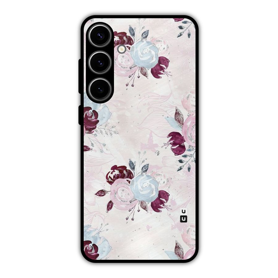 Artsy Florasy Metal Back Case for Galaxy S24 Plus