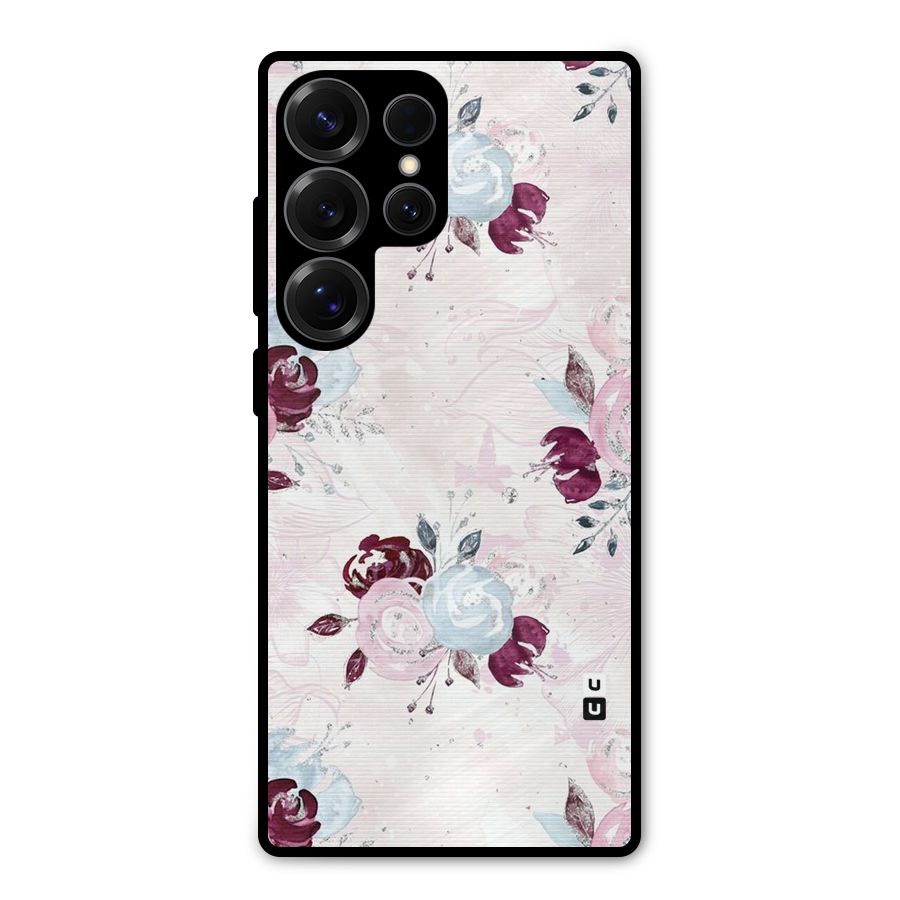 Artsy Florasy Metal Back Case for Galaxy S25 Ultra