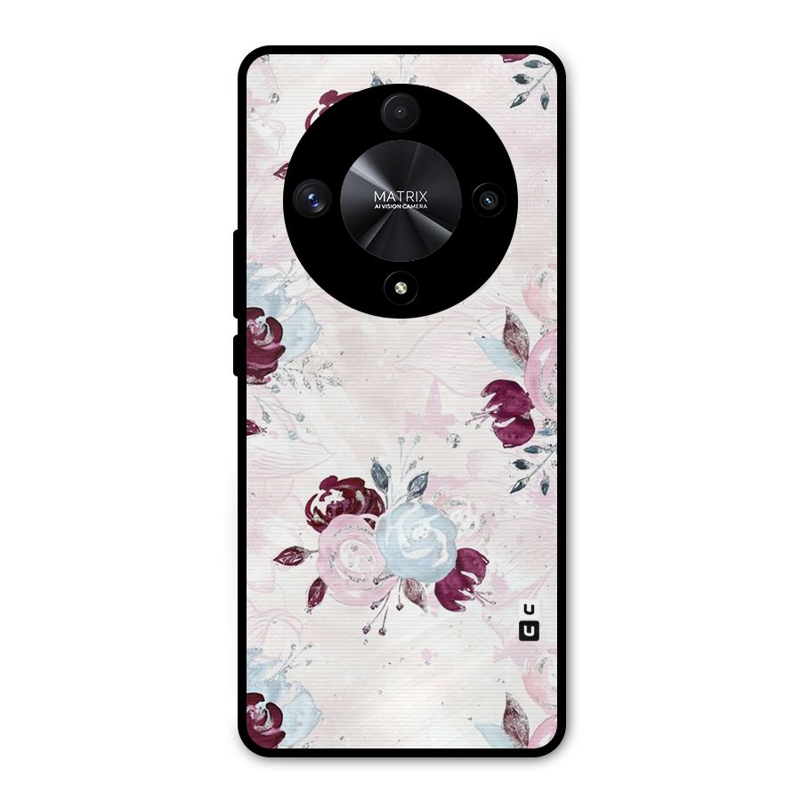 Artsy Florasy Metal Back Case for Honor X9b