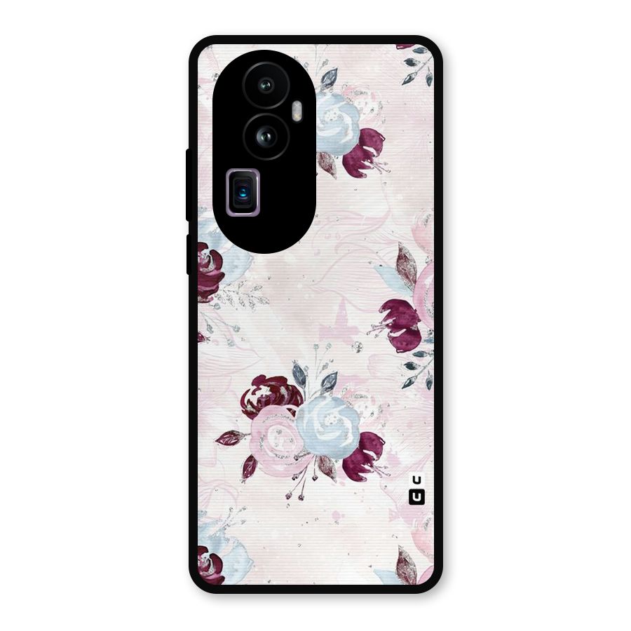 Artsy Florasy Metal Back Case for Oppo Reno10 Pro Plus