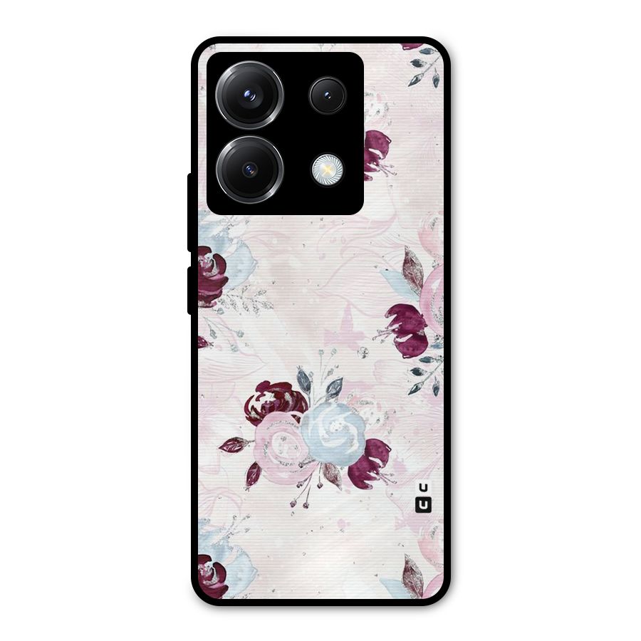 Artsy Florasy Metal Back Case for Poco X6