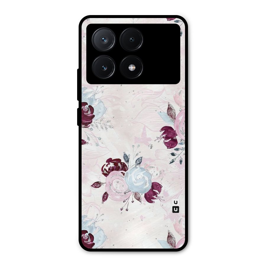 Artsy Florasy Metal Back Case for Poco X6 Pro