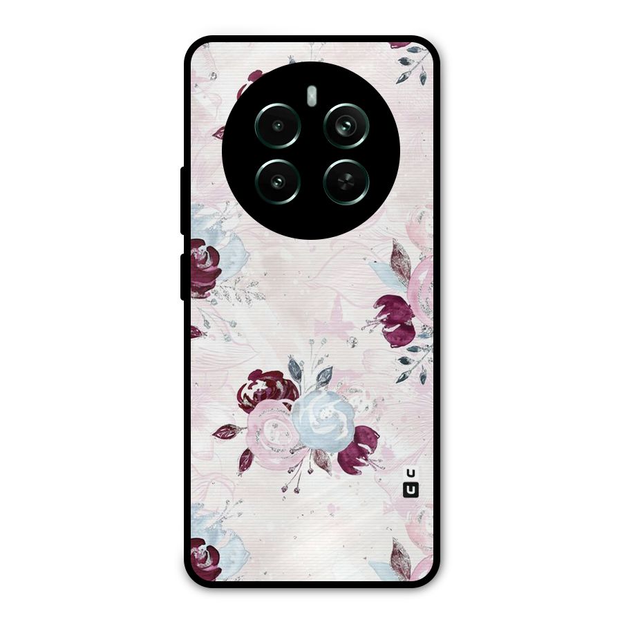 Artsy Florasy Metal Back Case for Realme 12 Pro Plus