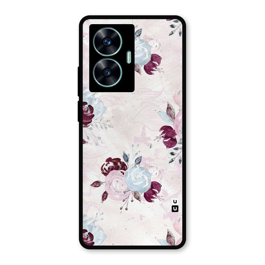 Artsy Florasy Metal Back Case for Realme Narzo N55