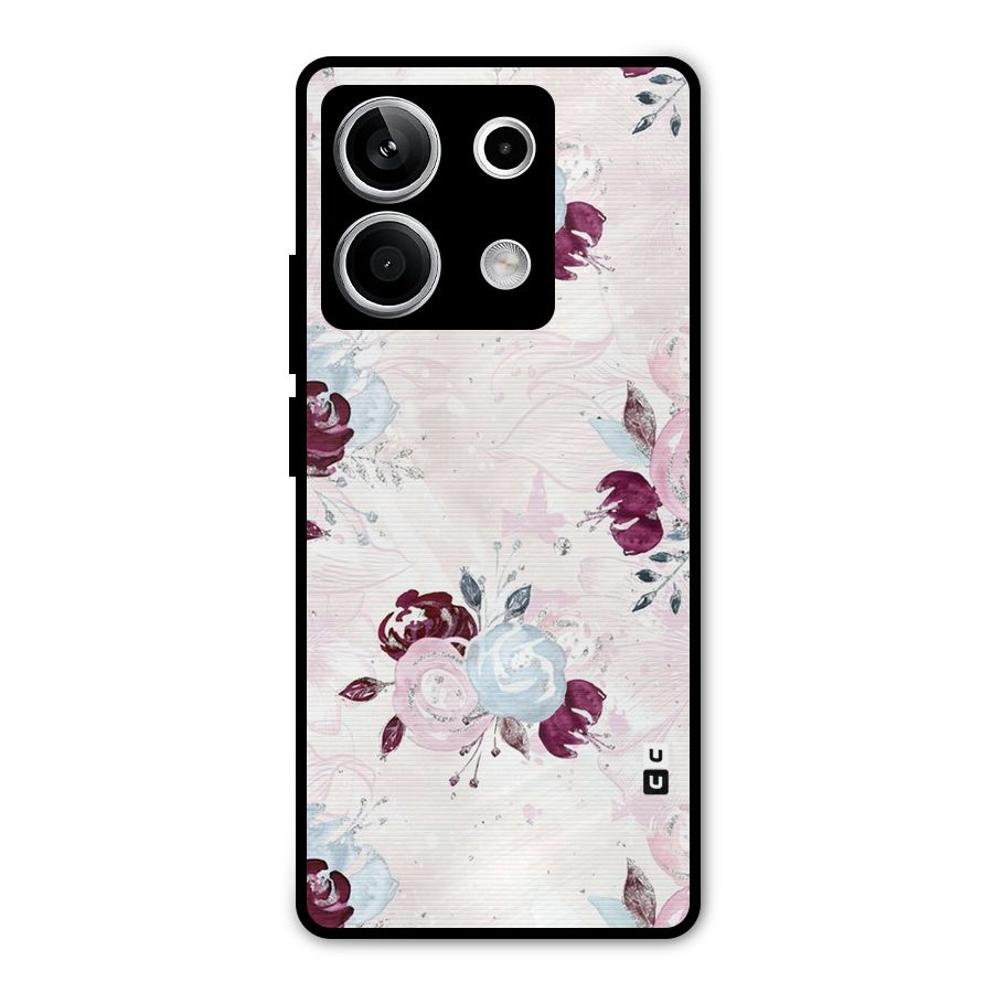 Artsy Florasy Metal Back Case for Redmi Note 13 5G