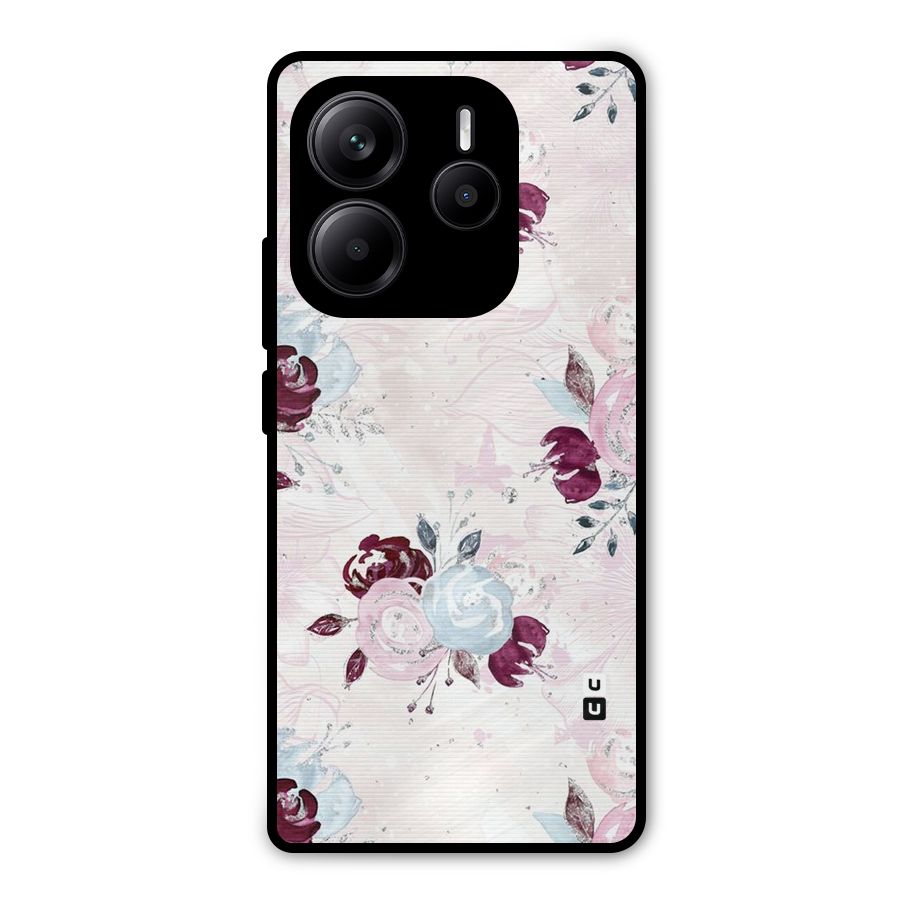 Artsy Florasy Metal Back Case for Redmi Note 14 5G