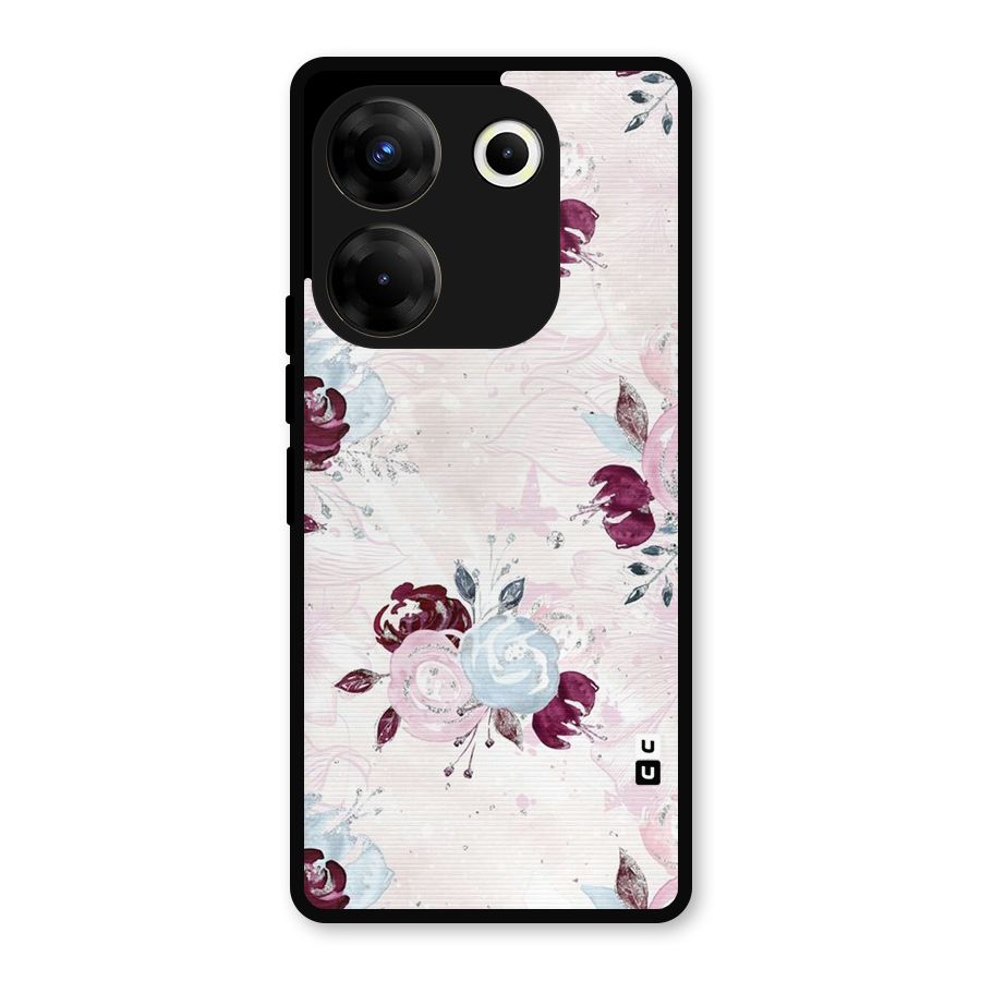 Artsy Florasy Metal Back Case for Tecno Camon 20