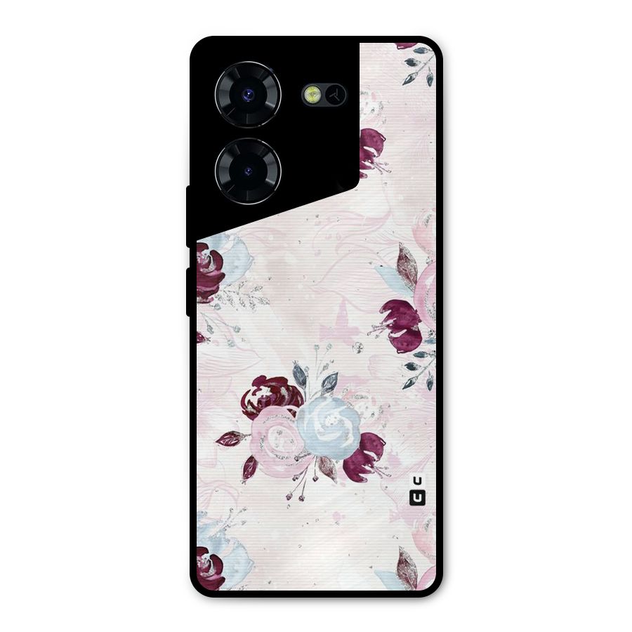 Artsy Florasy Metal Back Case for Tecno Pova 5 Pro 5G