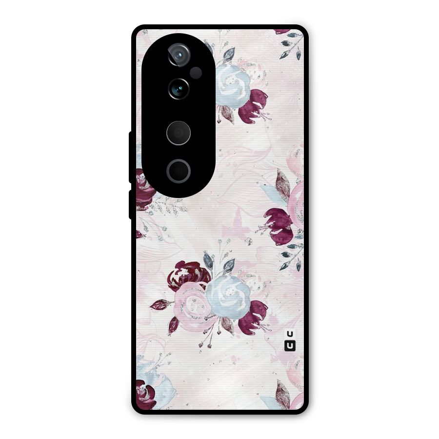 Artsy Florasy Metal Back Case for Vivo T3 Ultra