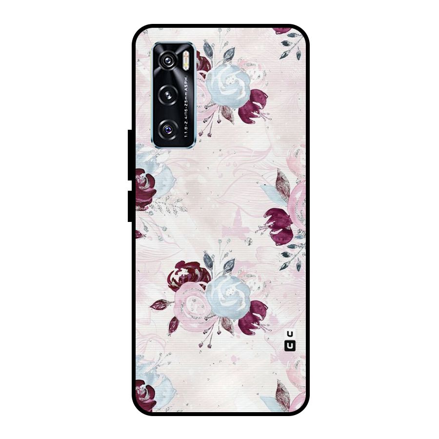 Artsy Florasy Metal Back Case for Vivo V20 SE
