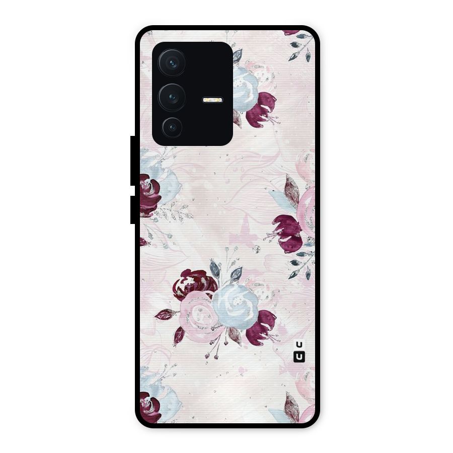 Artsy Florasy Metal Back Case for Vivo V23 5G
