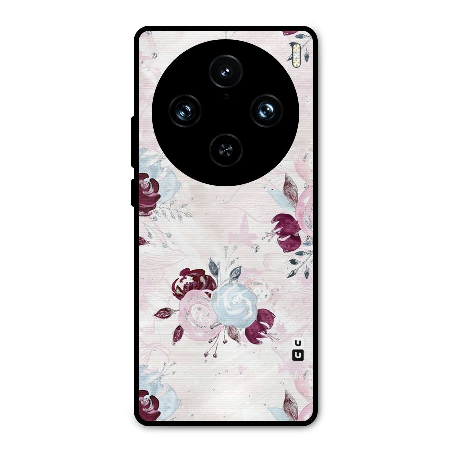 Artsy Florasy Metal Back Case for Vivo X100 Pro