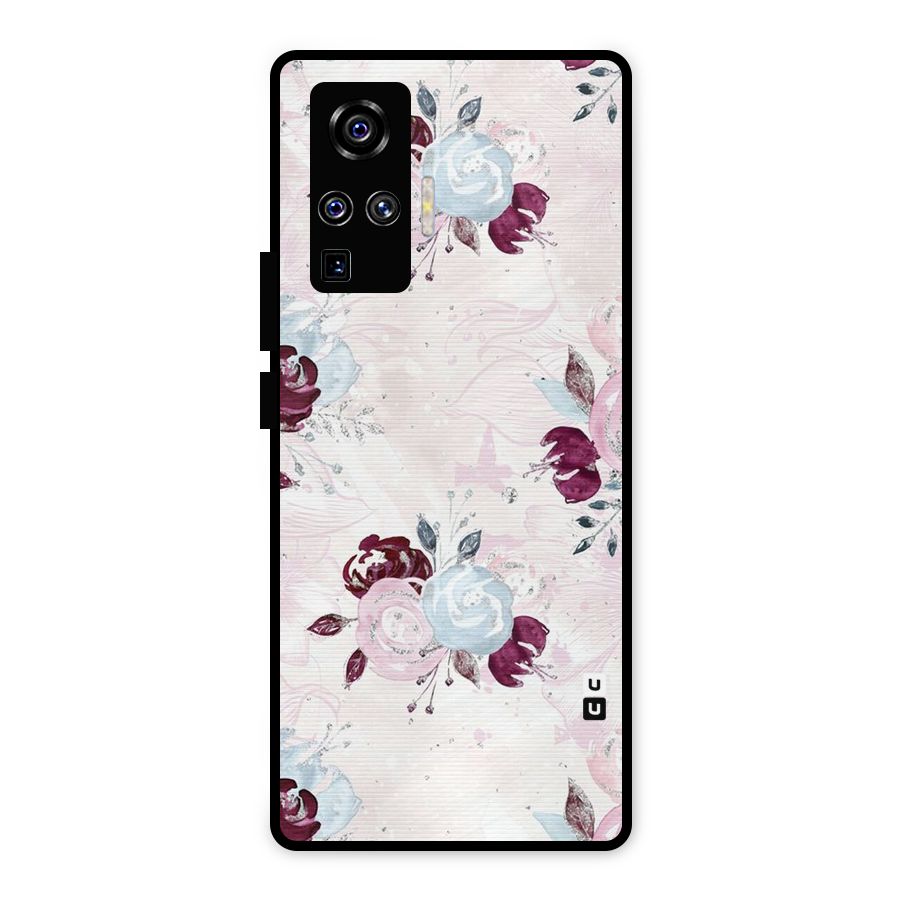 Artsy Florasy Metal Back Case for Vivo X50 Pro