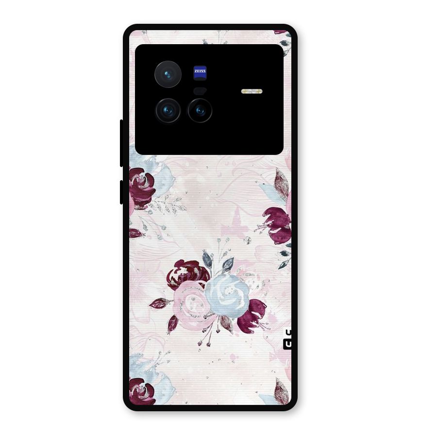 Artsy Florasy Metal Back Case for Vivo X80