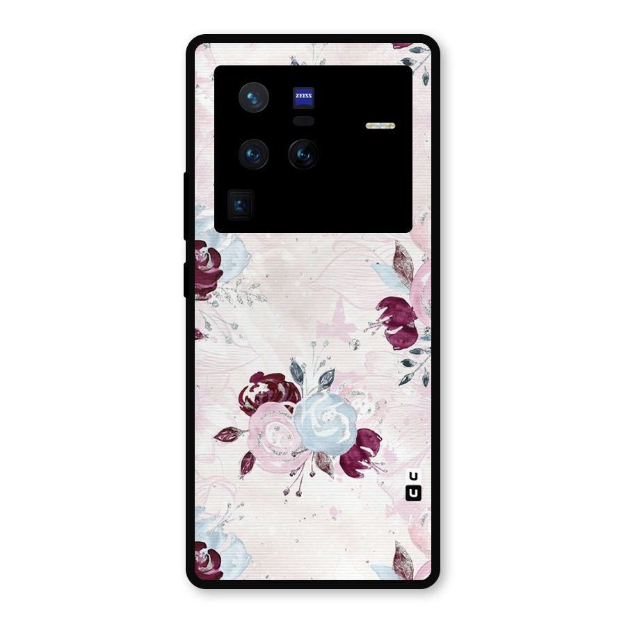 Artsy Florasy Metal Back Case for Vivo X80 Pro