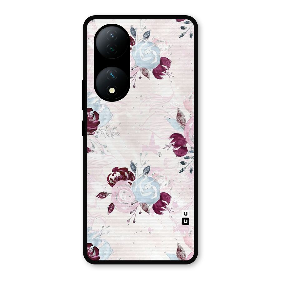 Artsy Florasy Metal Back Case for Vivo Y100