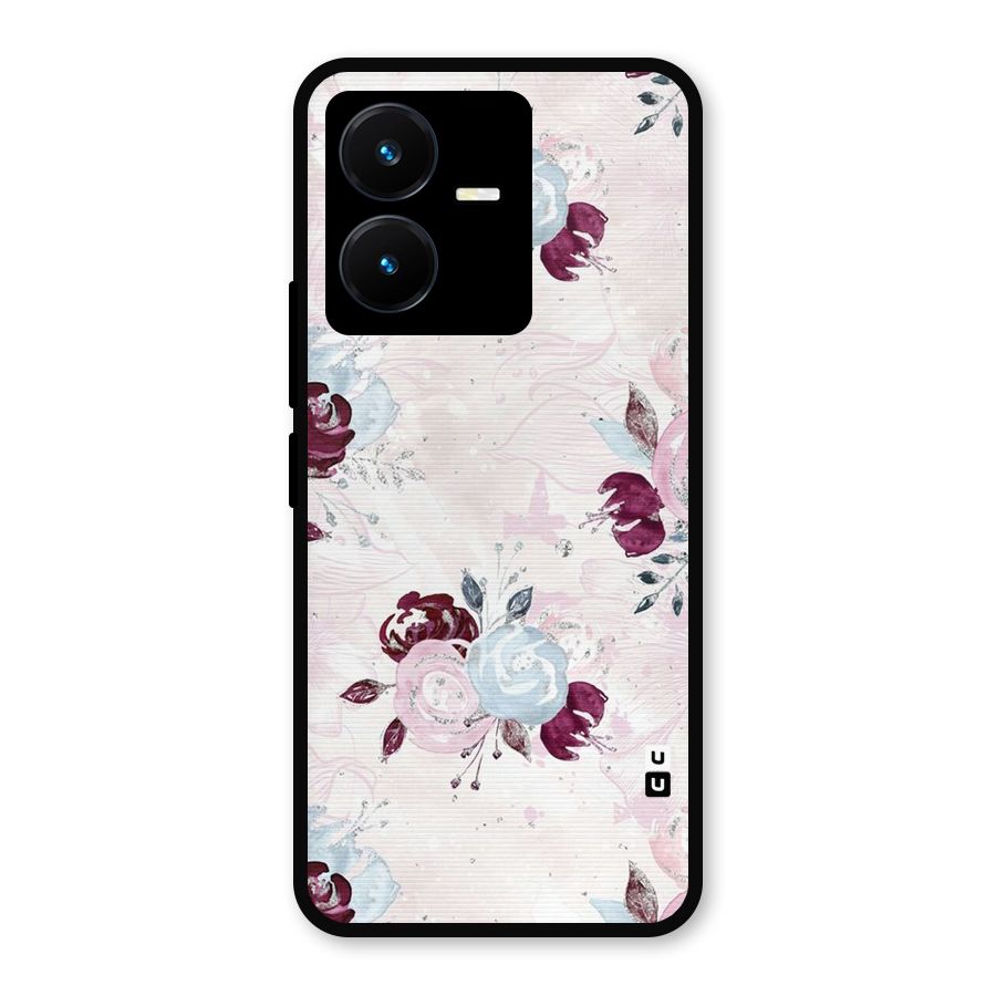 Artsy Florasy Metal Back Case for Vivo Y22s