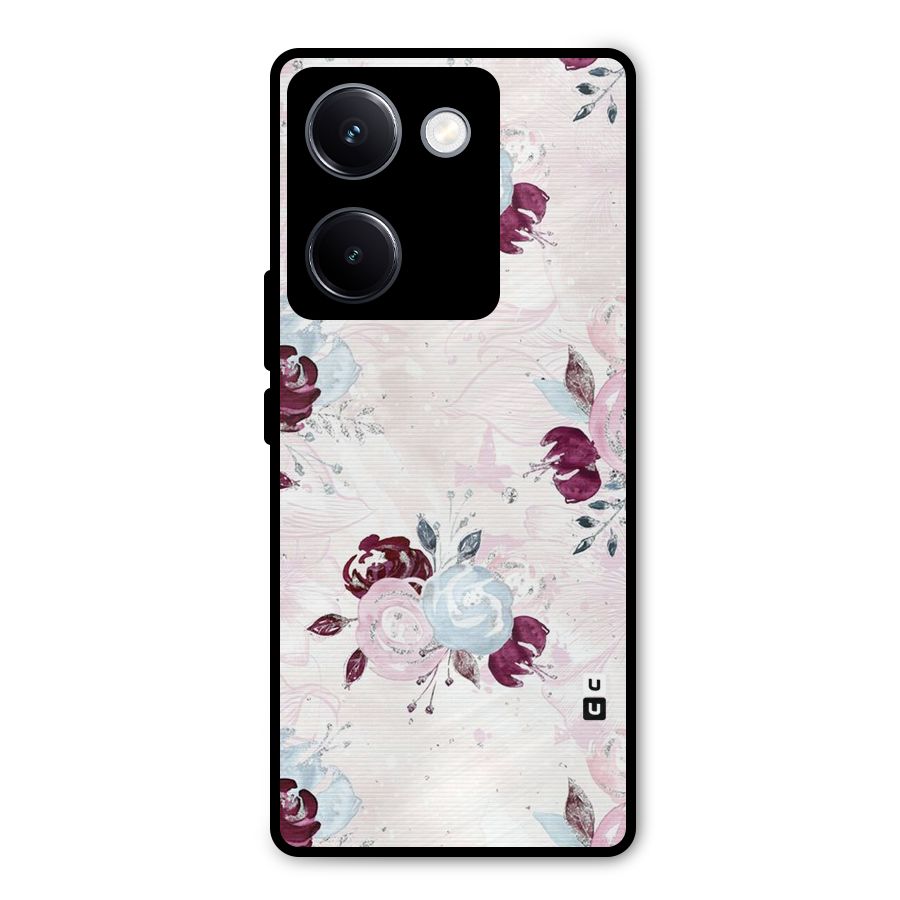 Artsy Florasy Metal Back Case for Vivo Y300 Plus