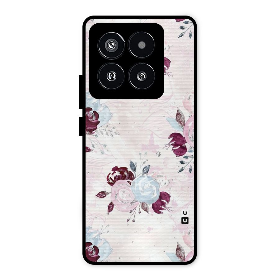 Artsy Florasy Metal Back Case for Xiaomi 14 Pro