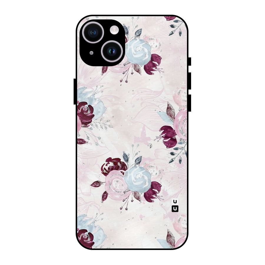 Artsy Florasy Metal Back Case for iPhone 14 Plus