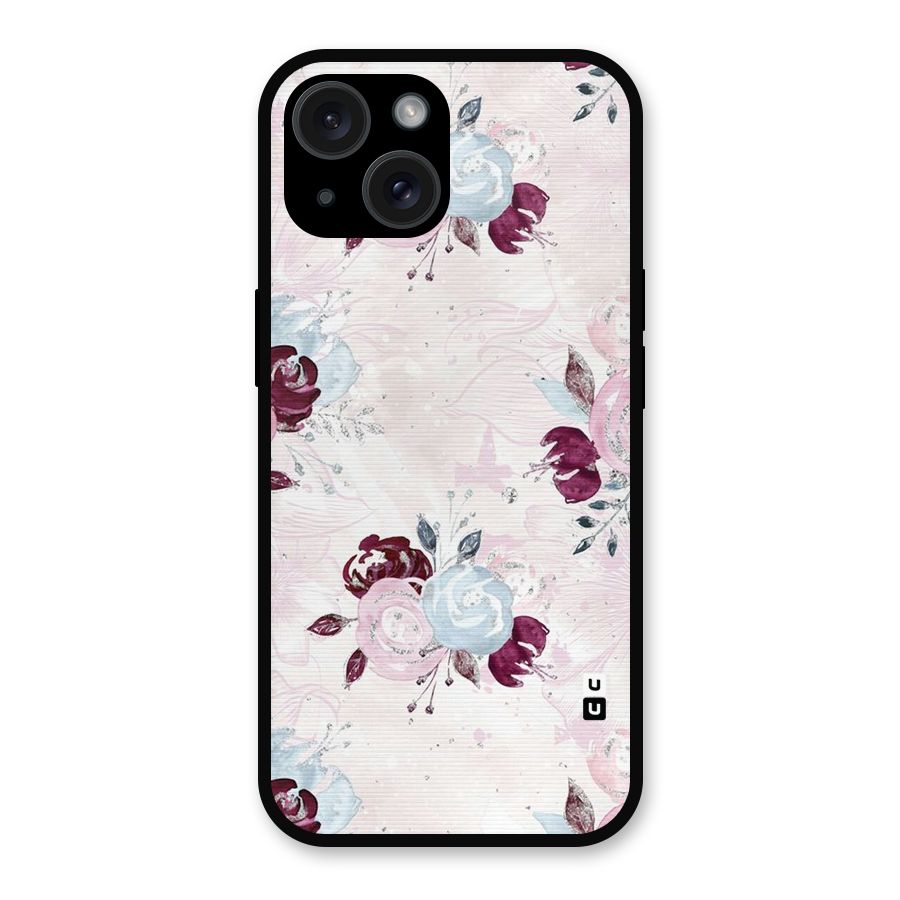 Artsy Florasy Metal Back Case for iPhone 15