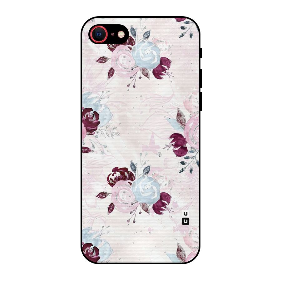 Artsy Florasy Metal Back Case for iPhone 8
