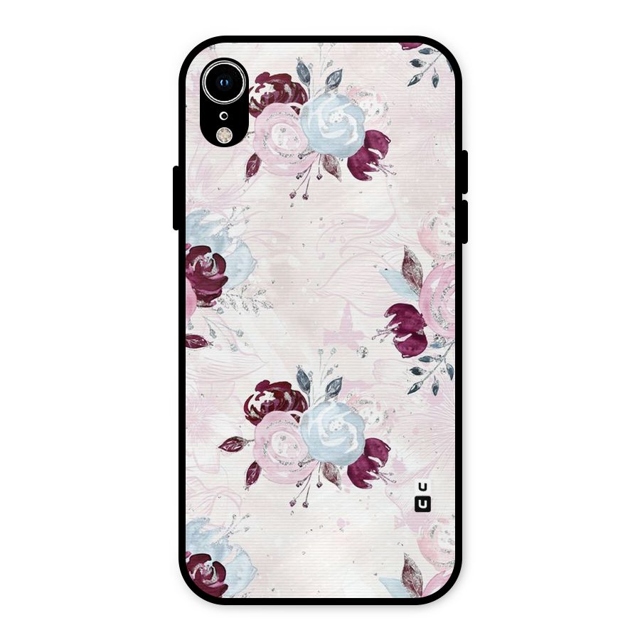 Artsy Florasy Metal Back Case for iPhone XR