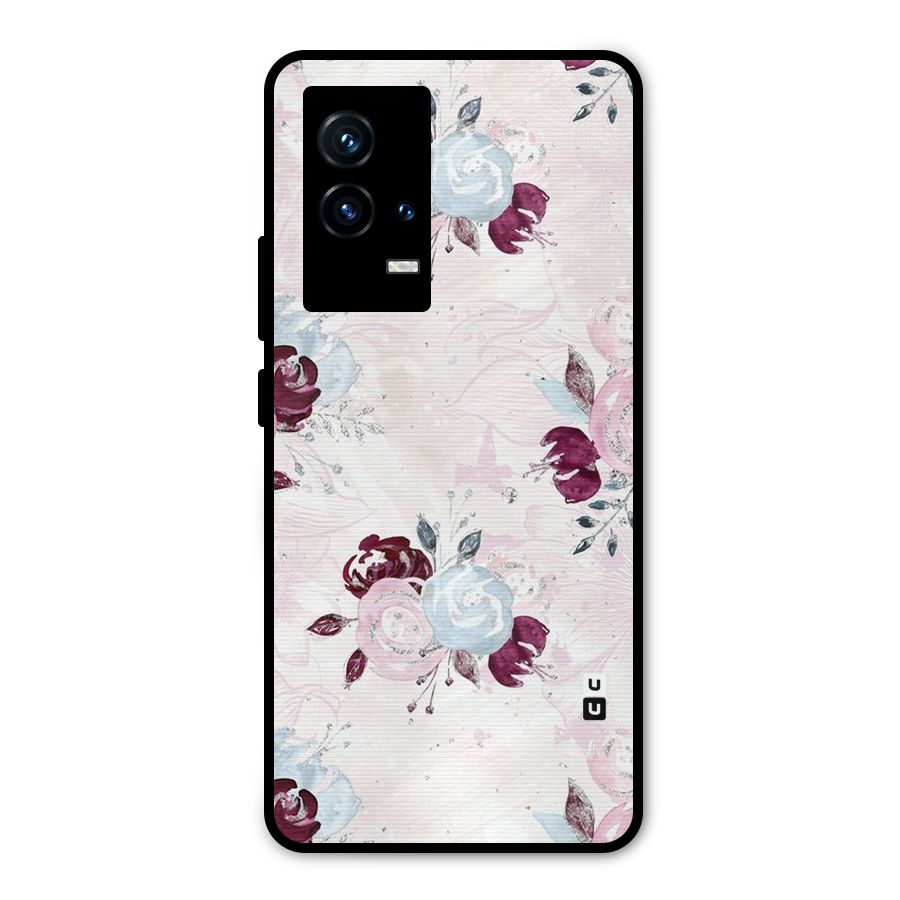 Artsy Florasy Metal Back Case for iQOO 9 5G