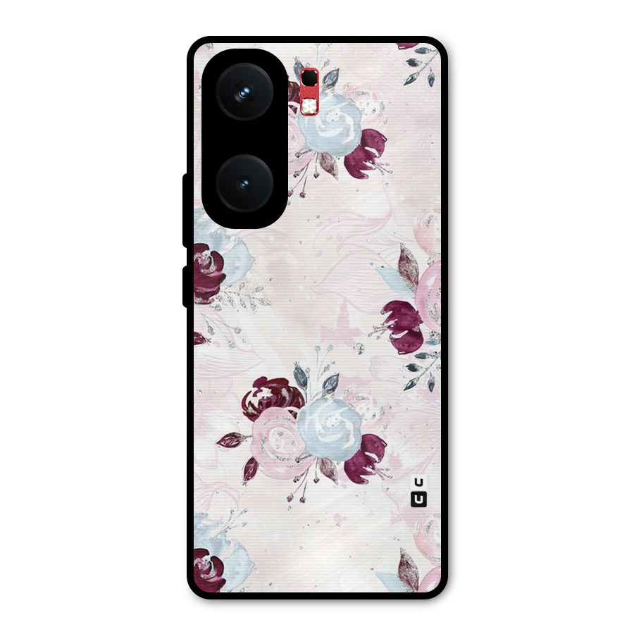 Artsy Florasy Metal Back Case for iQOO Neo 9 Pro