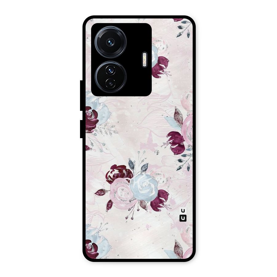 Artsy Florasy Metal Back Case for iQOO Z6