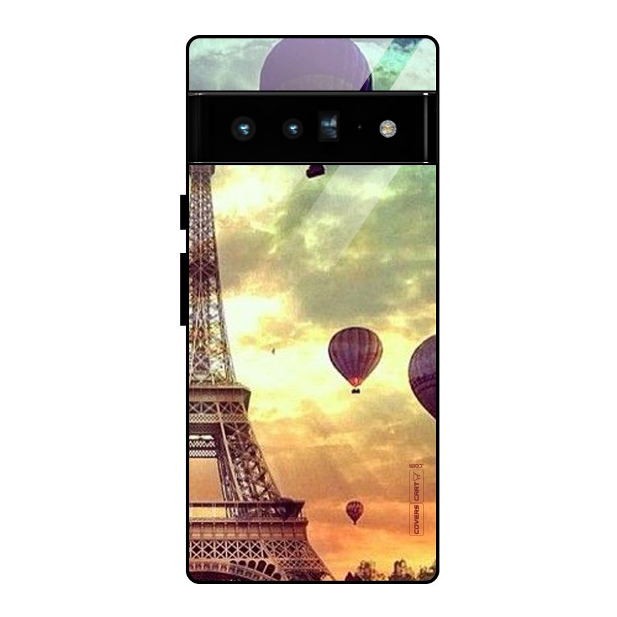Artsy Hot Balloon And Tower Glass Back Case for Google Pixel 6 Pro