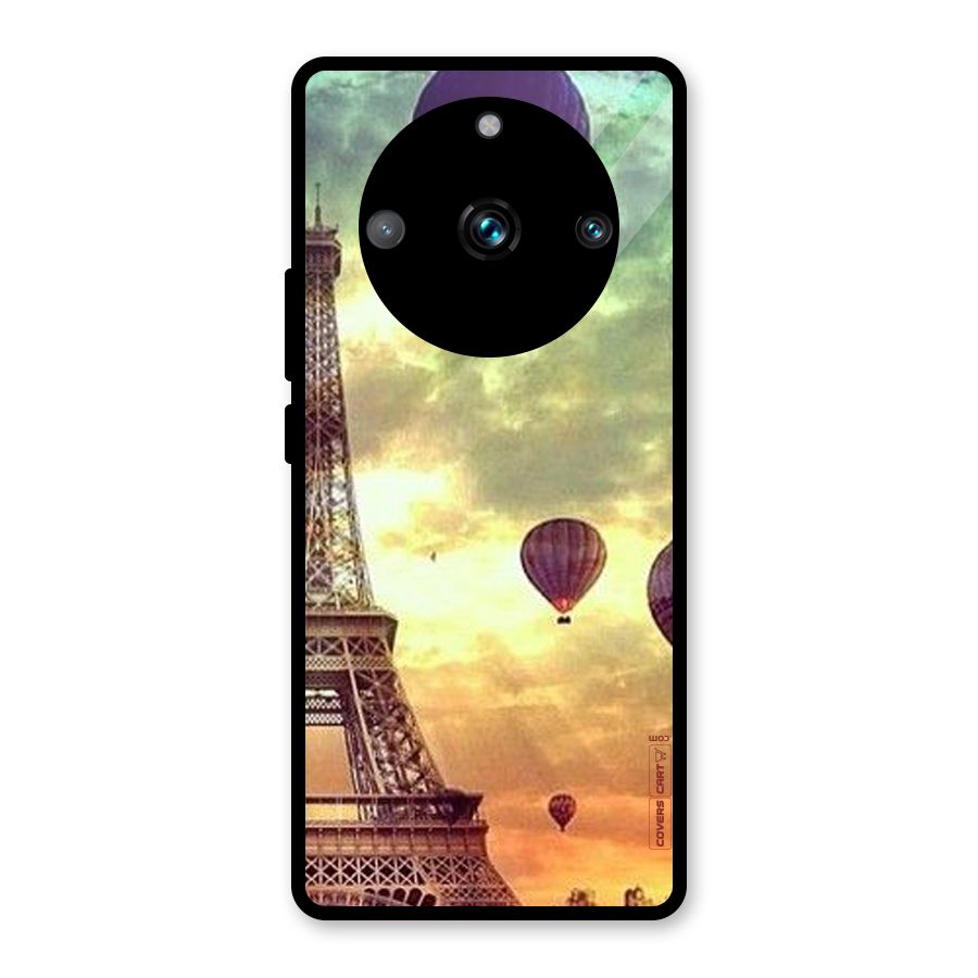 Artsy Hot Balloon And Tower Glass Back Case for Realme 11 Pro