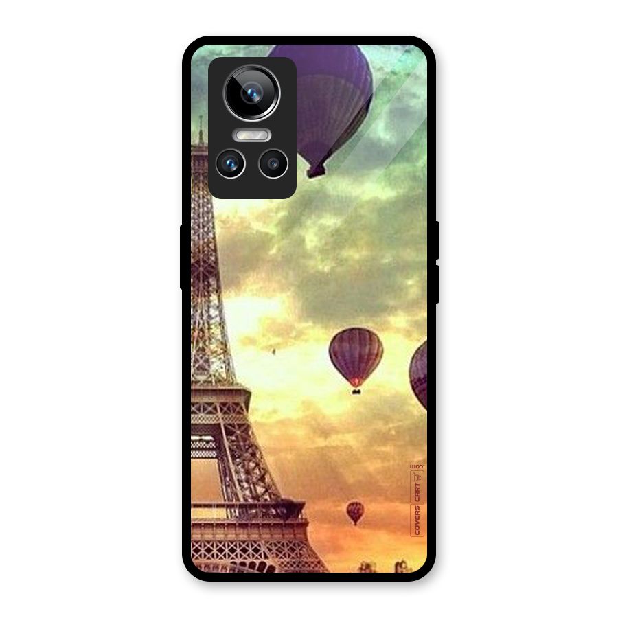 Artsy Hot Balloon And Tower Glass Back Case for Realme GT Neo 3