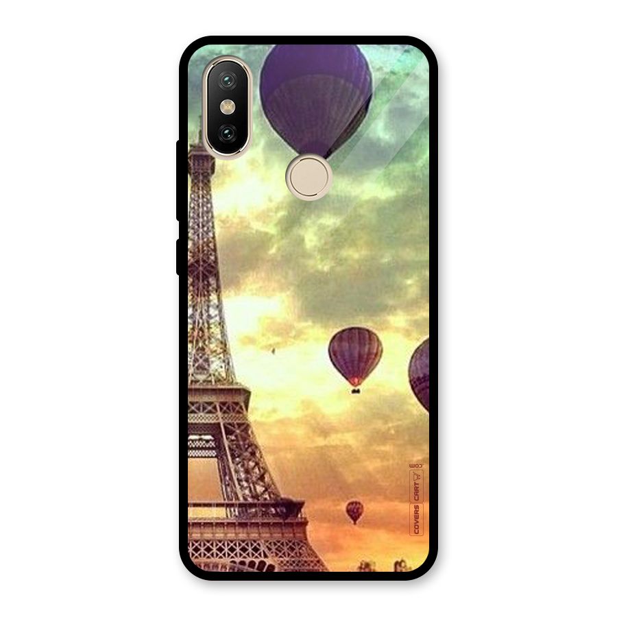 Artsy Hot Balloon And Tower Glass Back Case for Redmi A2